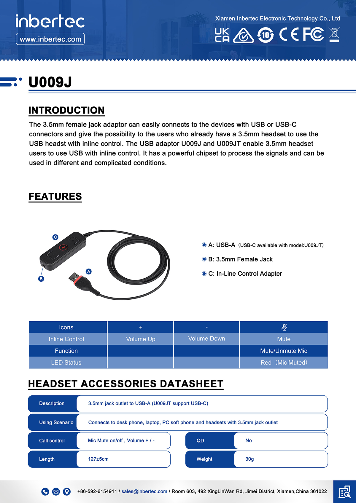 10 U009J-veri sayfası