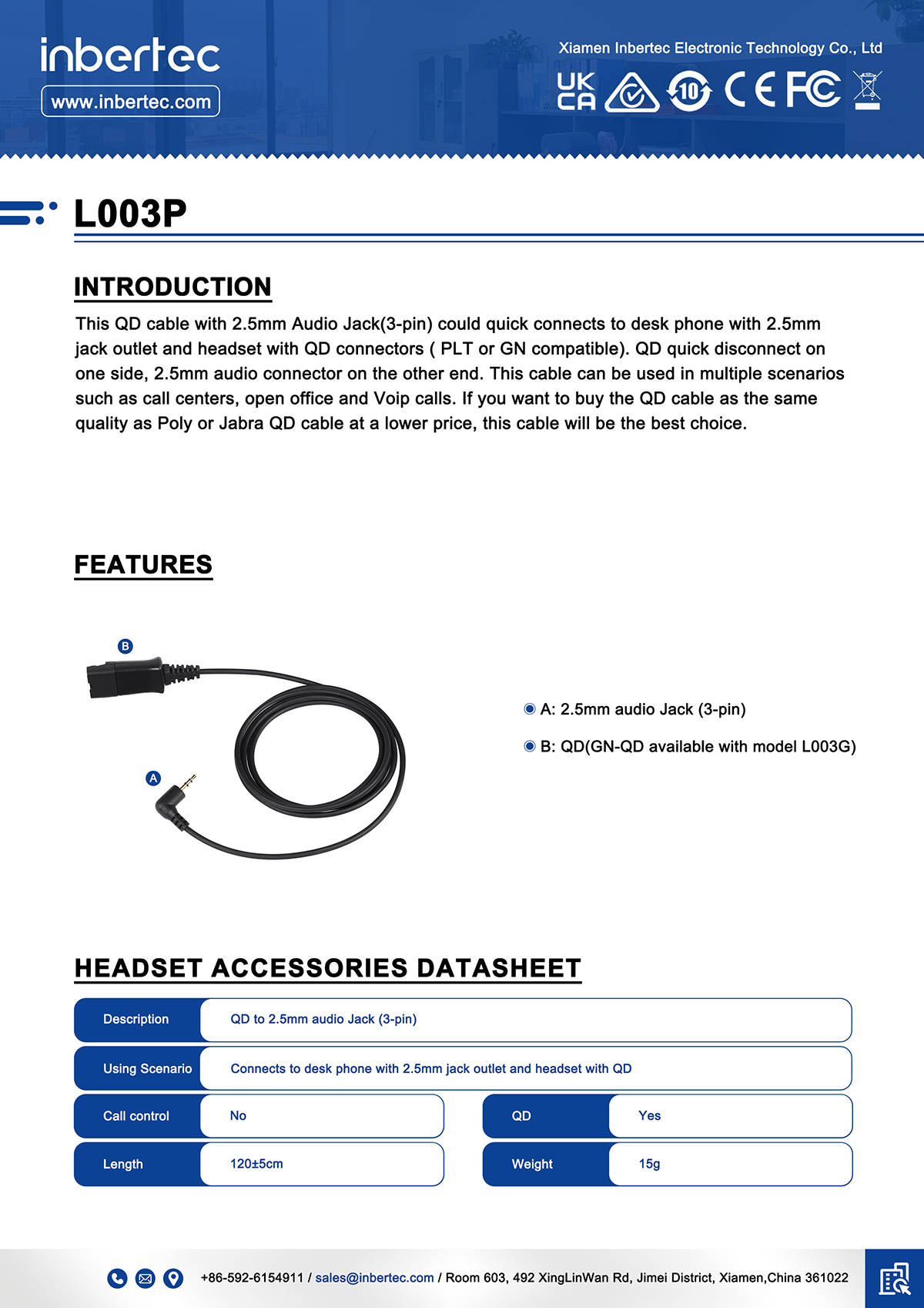 22 L003P-lembar data