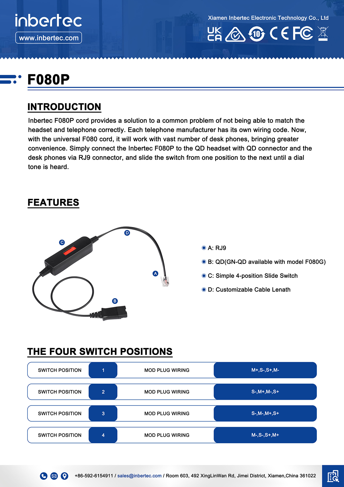 5 F080P-veri sayfası