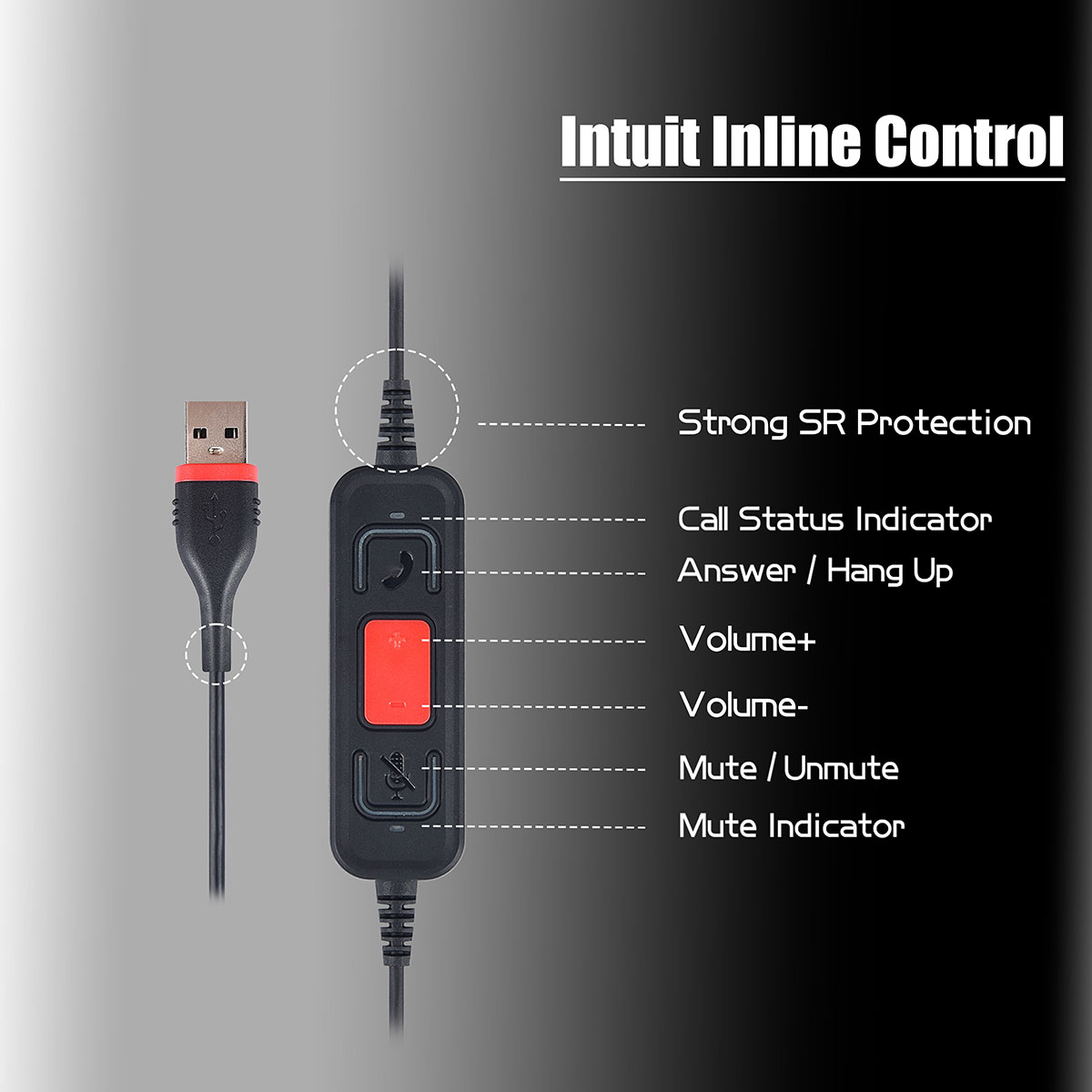 C10M Cetus Serie Grousse Wäert Single Contact Center Headset (5)