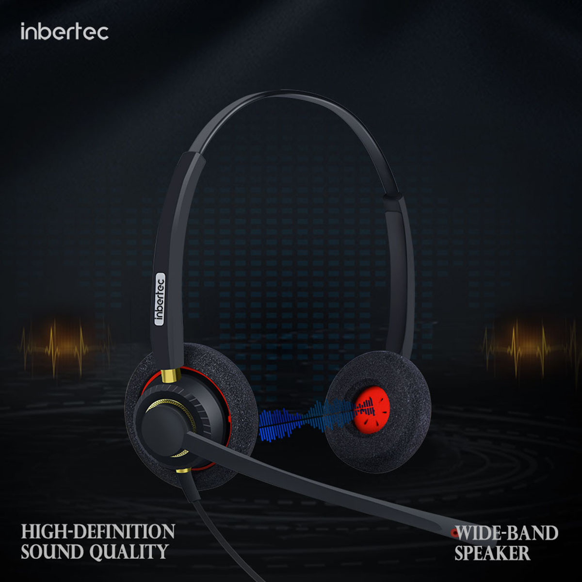 Setsebi sa boleng bo phahameng ba Binaural Noise Canceling Headset for Office (11)