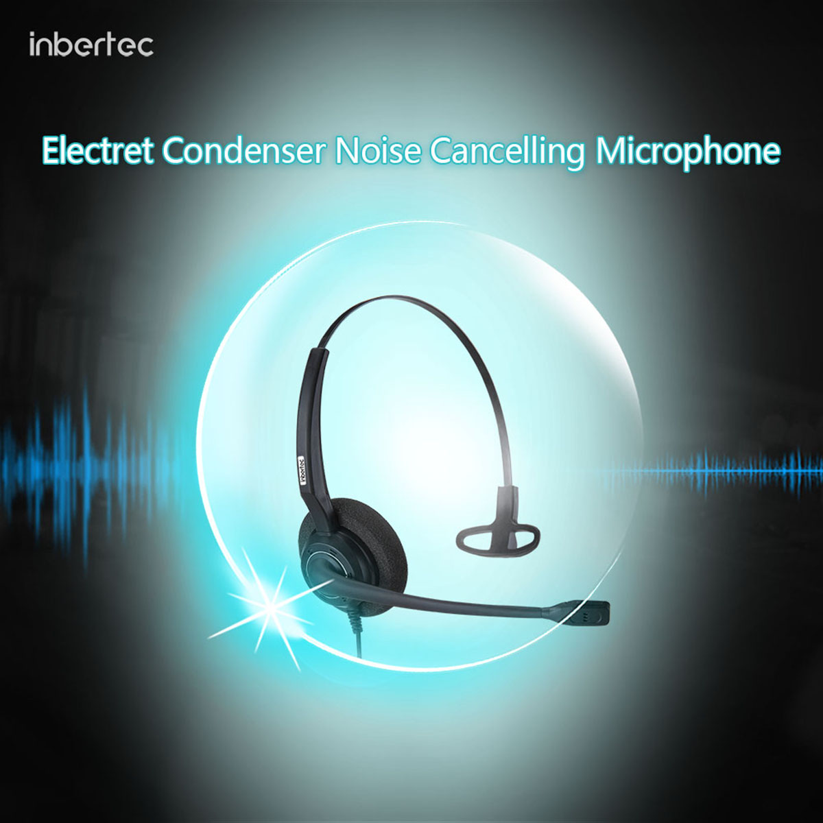 Headset Mono Noise Cancelling karo Mikropon kanggo pusat panggilan bisnis (6)