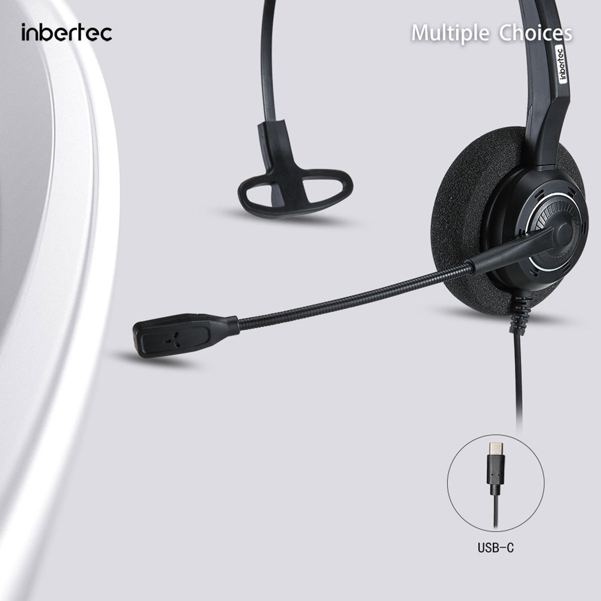 Mono USB-C Noise Cancelling Contact Center Headset (7)