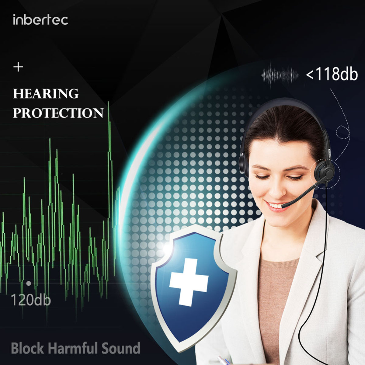 Premium Contact Center-headset med brusreducerande mikrofoner (10)