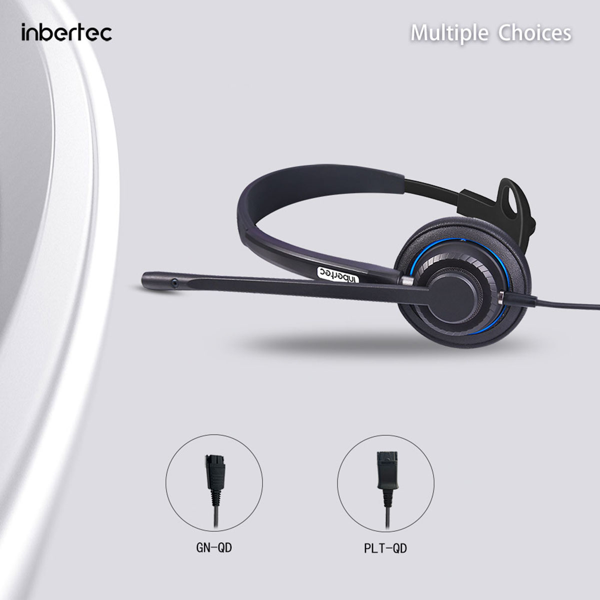 Headset Pusat Hubungan Premium dengan Mikrofon Pembatal Bunyi (7)