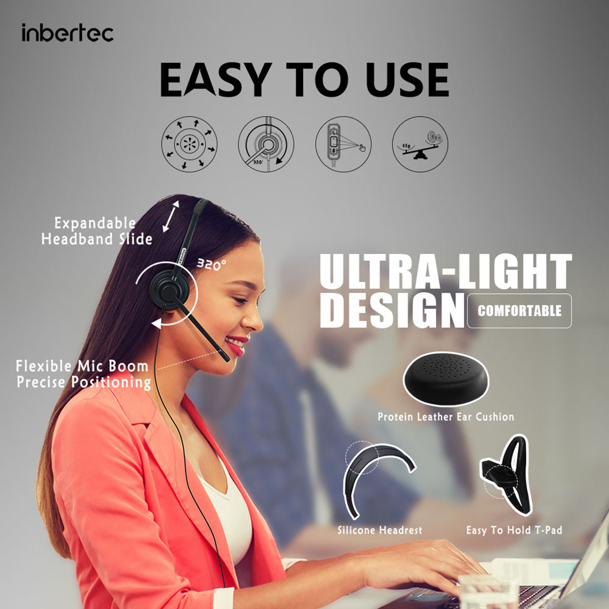 Professional Mono Noise Cancelling USB Headsets (9)