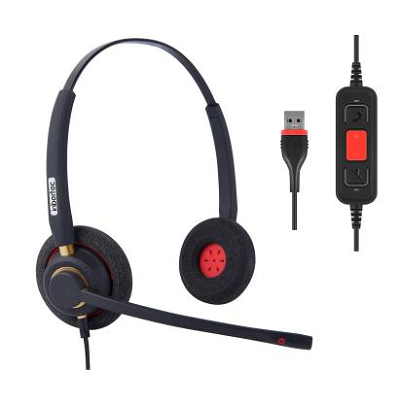 Wholesale Price Usb Noise Cancelling Headset With Mic - UB805DM Dual Smart Acoustic Filter AI Noise Cancelling Headsets  – Inbertec