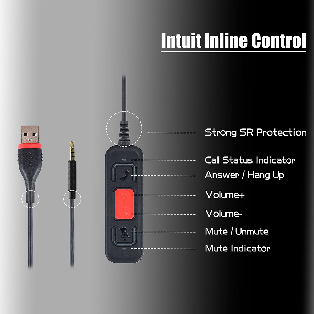 C10JM  Cetus Series Great Value Single Contact Center Headset (5)