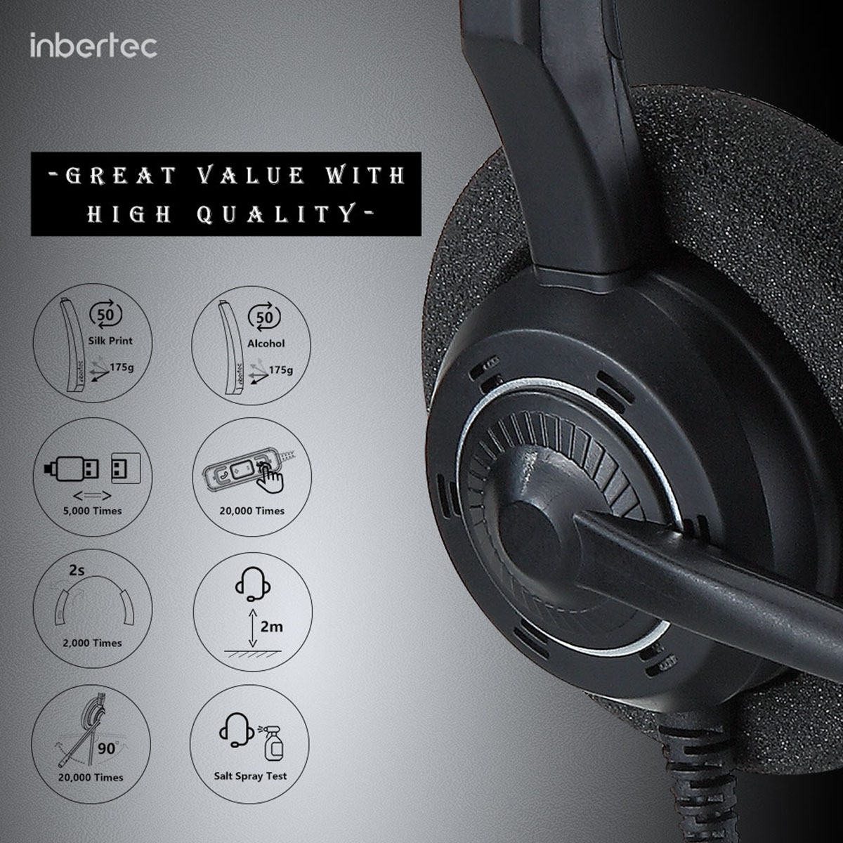 Entry Level Headset for contact center with noise cancelling Microphone (8)