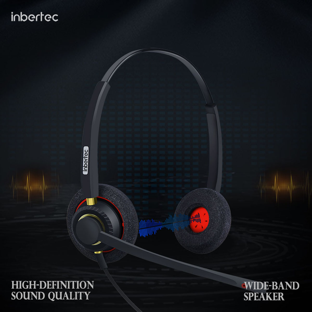 High Quality Professional Binaural Noise Cancelling Headset for Office (11)