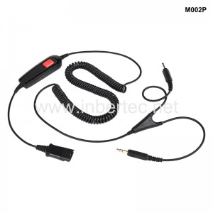 Online Exporter Earphone Usb Connector - Quick Disconnect Cable PLT GN QD Cable to 3.5mm Stereo Connector with Inline Control – Inbertec