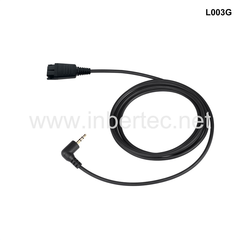China Manufacturer for Type C Wired Earphones - Quick Disconnect Cable PLT GN QD Cable with 2.5mm Audio Jack(3-pin) Connector – Inbertec detail pictures