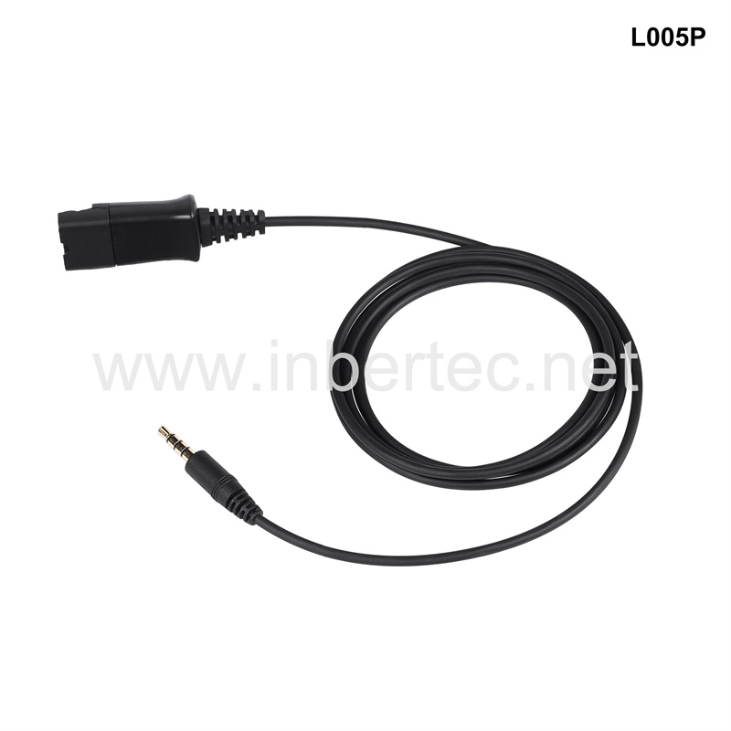 Manufactur standard Usb Headphones - Quick Disconnect Cable PLT GN QD Cable with 3.5mm Stereo Audio Jack for Mobile Phones(4-pin) – Inbertec