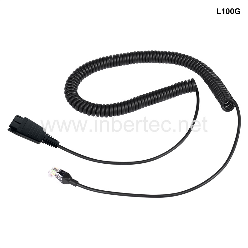 China Supplier Usb To Audio Jack Female - Quick Disconnect Cable PLT GN QD Cable with RJ9 Connector Round wire – Inbertec detail pictures