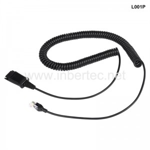 Top Suppliers Voip Headphones - Quick Disconnect Cable PLT GN QD Cable with RJ9 Connector Round wire – Inbertec