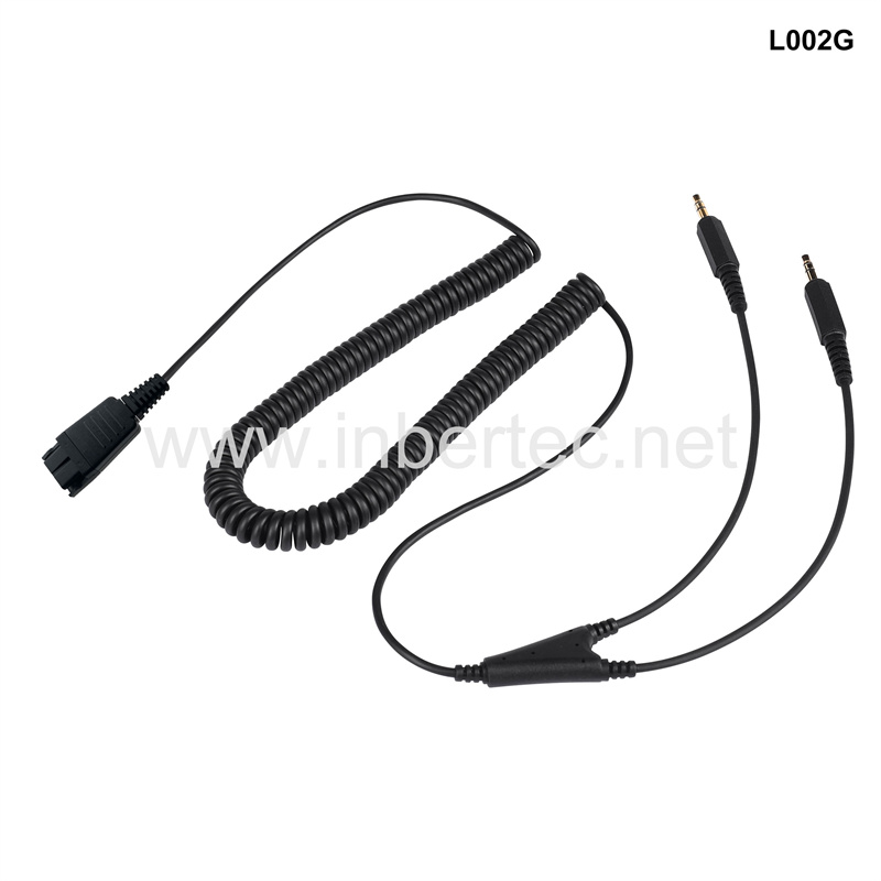 Low price for Usb C Headphones - Quick Disconnect Cable QD Cable with double 3.5mm Stereo Connectors PC Audio – Inbertec detail pictures