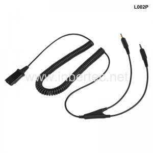 2022 China New Design Office Headphones With Mic - Quick Disconnect Cable QD Cable with double 3.5mm Stereo Connectors PC Audio – Inbertec