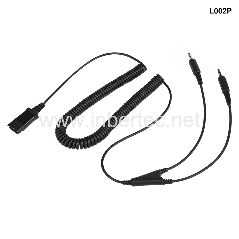 OEM Factory for Telephone Earphone - Quick Disconnect Cable QD Cable with double 3.5mm Stereo Connectors PC Audio – Inbertec