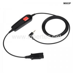 Competitive Price for Usb In Ear Headphones - Quick Disconnect Cable QD Cablet to 2.5mm audio Jack Connector with Inline Control – Inbertec
