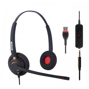 Fast delivery Plantronics Compatible Qd Headset - Noise Cancelling Headset with Microphone for Office Contact Center Teams – Inbertec