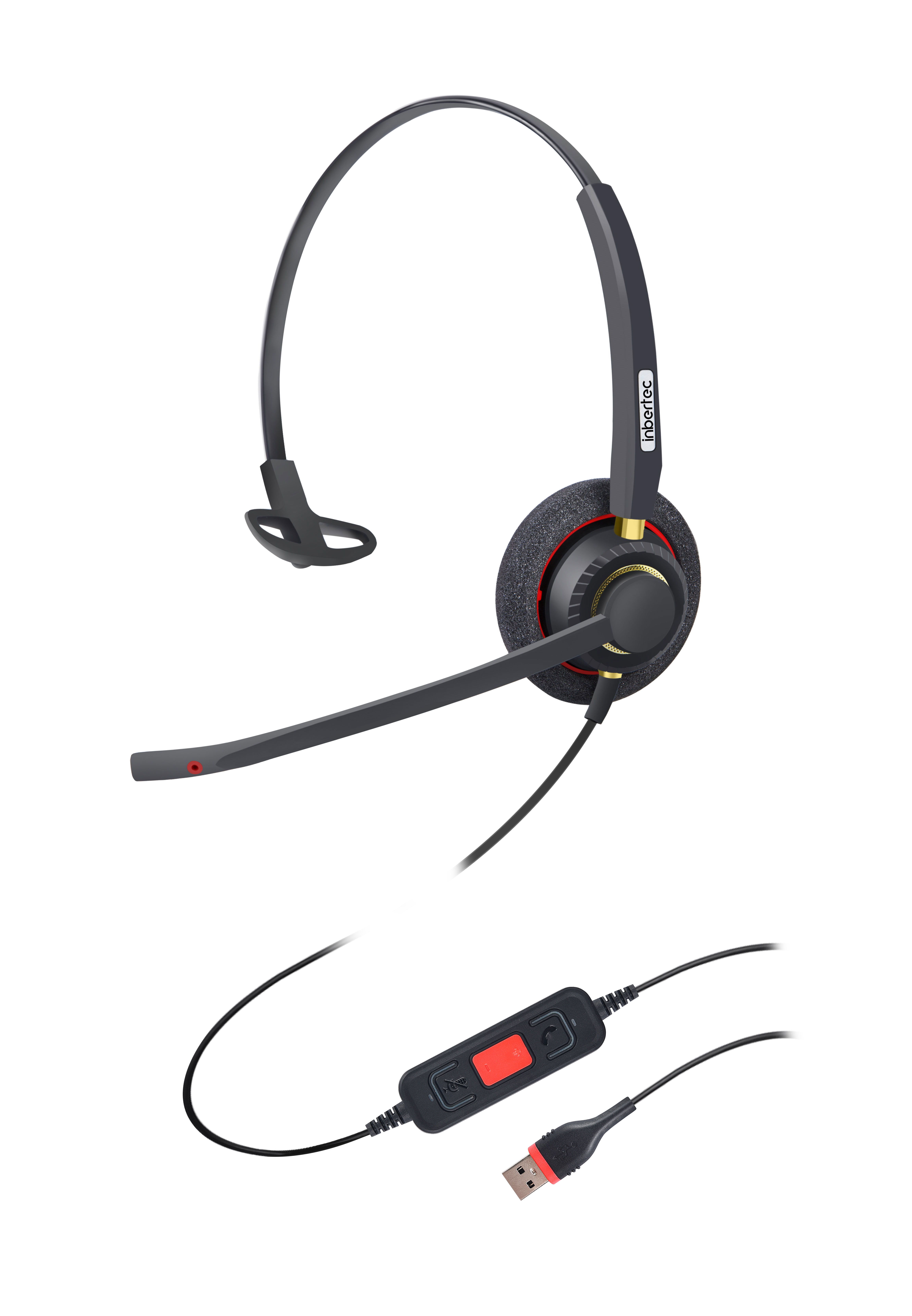 Chinese wholesale Noise Cancelling Mic - UB805M Single Ear Smart Acoustic Filter AI Noise Cancelling Headset – Inbertec