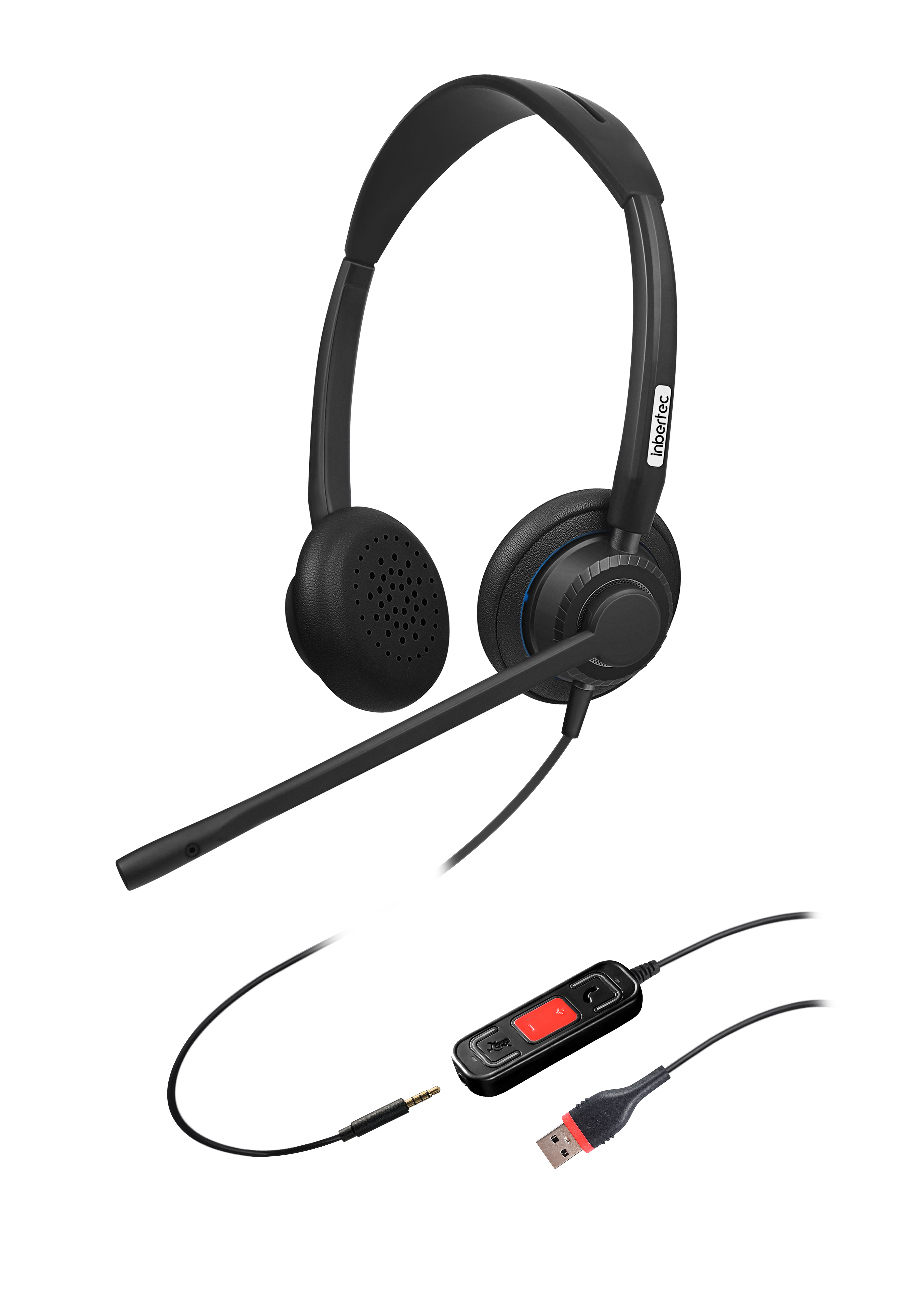18 Years Factory Over Ear Office Headset - USB Headset with Microphone Noise Cancelling – Inbertec
