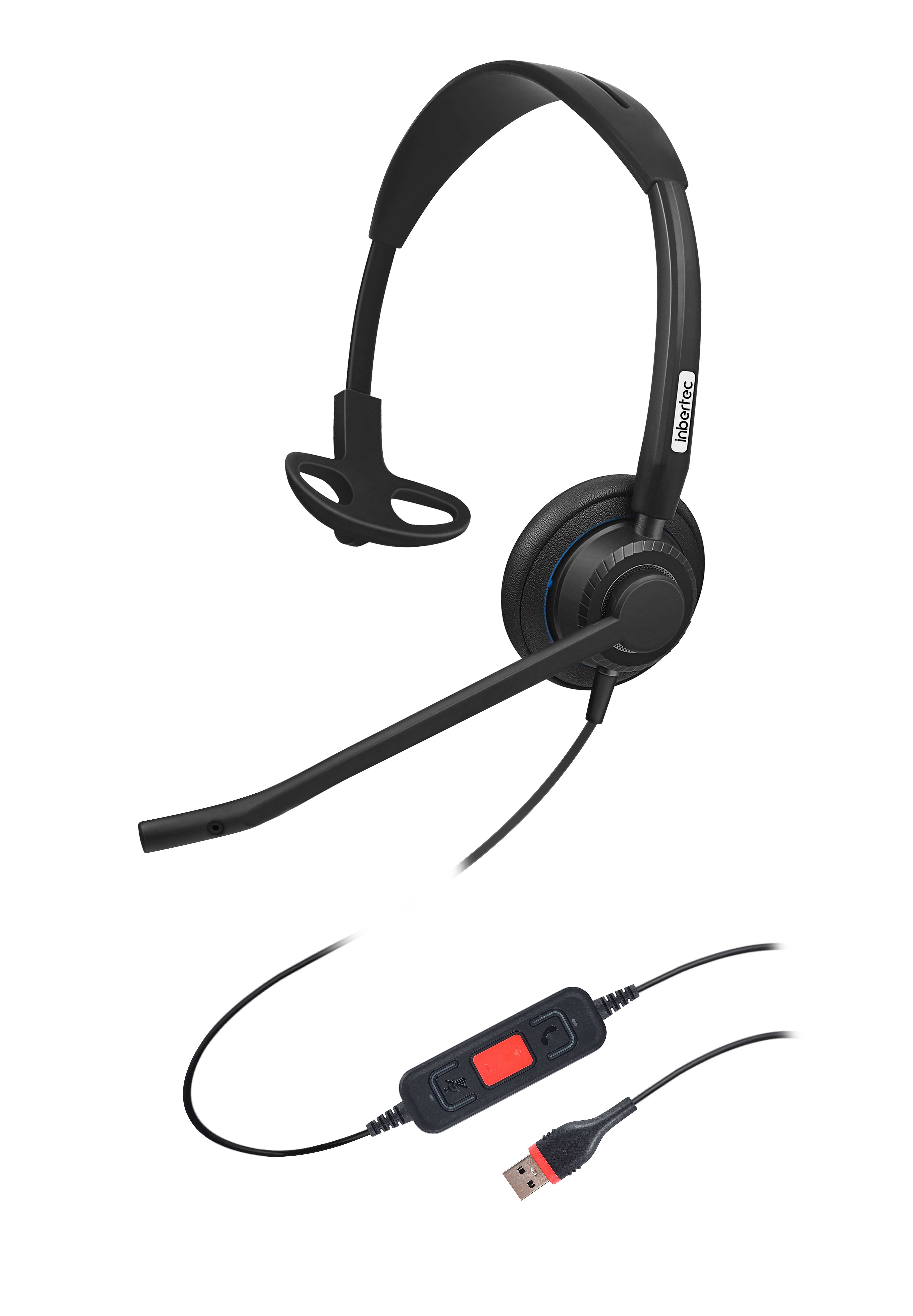 Professional China Noise Cancelling Headphones With Mic - UB815M Single Ear AI Noise Cancelling Headset  – Inbertec