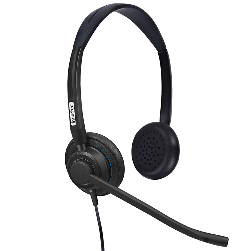 Trending Products Telephone Headsets For Landline Phones - USB Headset with Microphone Noise Cancelling – Inbertec detail pictures